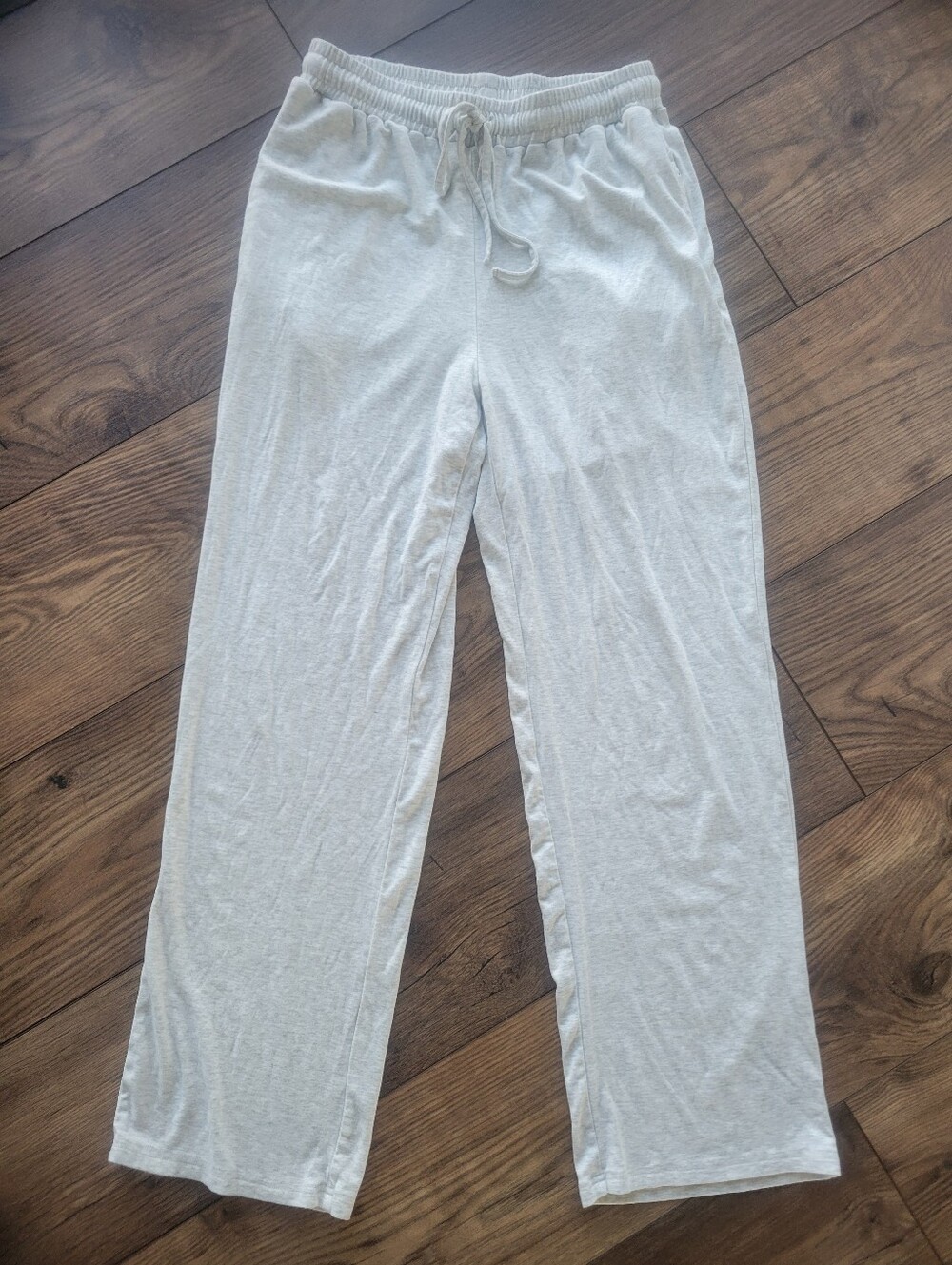 Womens Wide Leg Light Gray Lounge Sweatpant Size Small - Picture 2 of 6